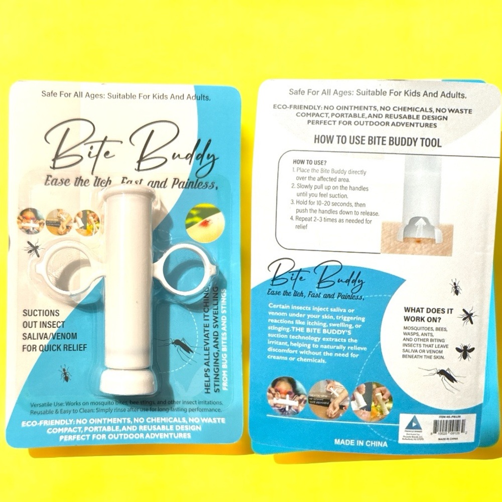 Tool for bug bites removes venom or bug saliva